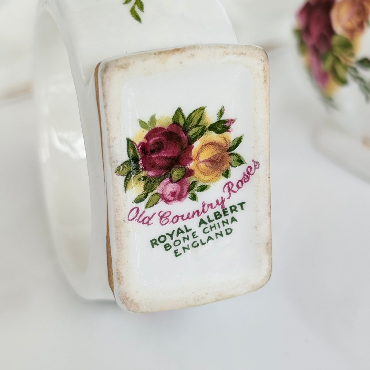 A Set of Six Royal Albert 'Old Country Roses' Napkin Rings