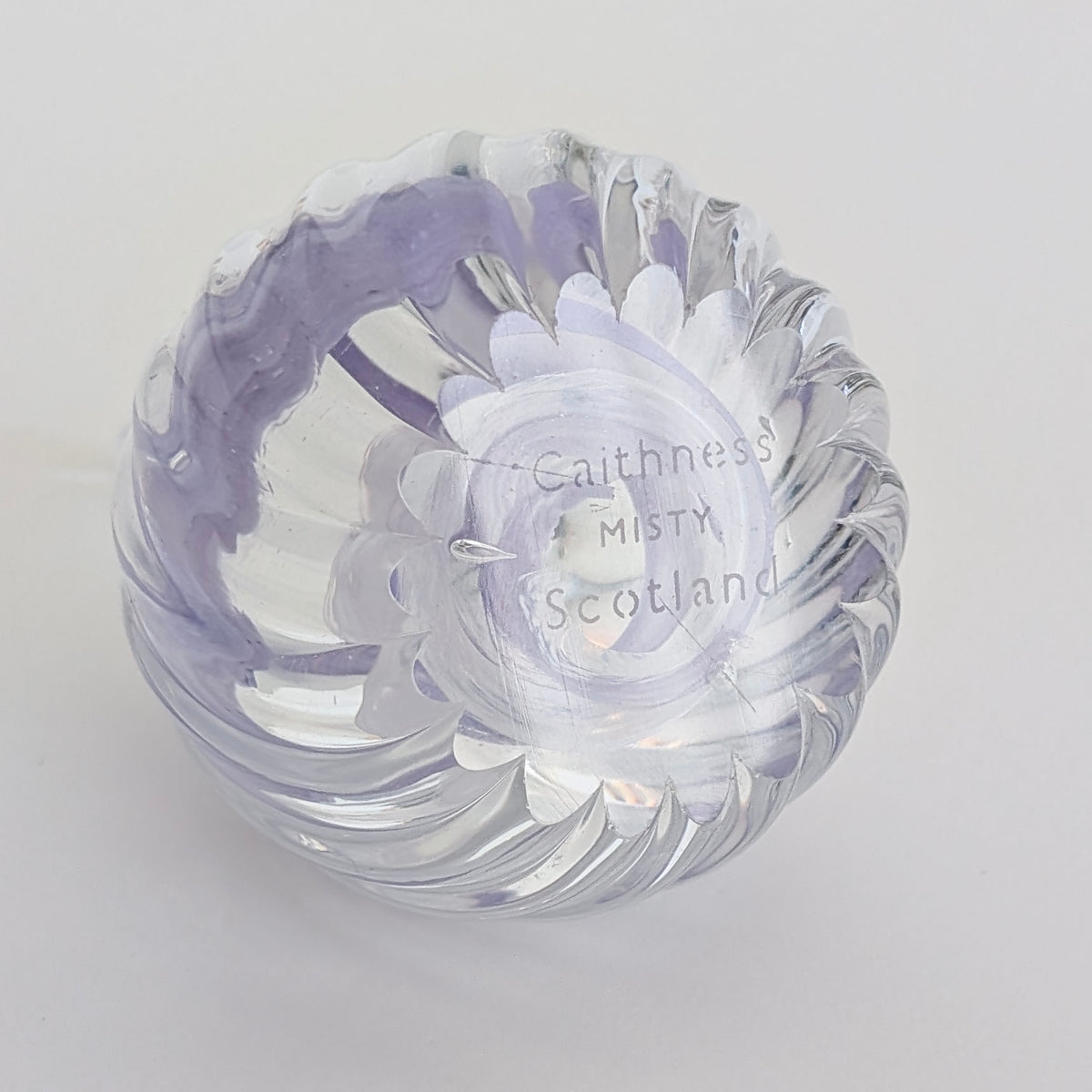 A Caithness Glass Scotland "Misty" Paperweight