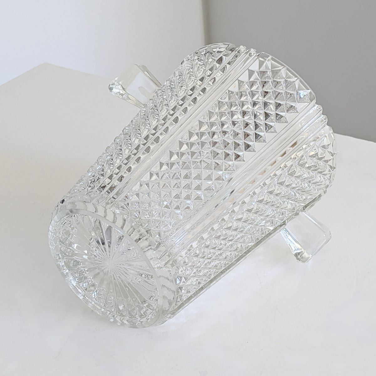 A Large Pressed Glass Ice Bucket, 20th Century