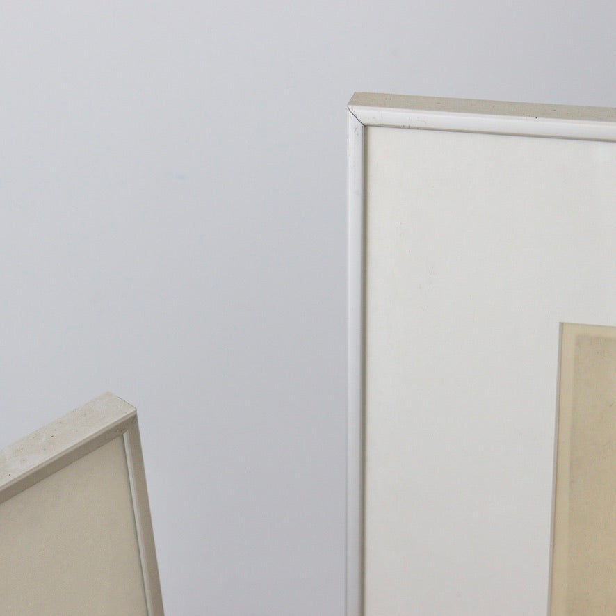 Paul Geissler "Vegetable Sellers", Pair of Etchings On Silk