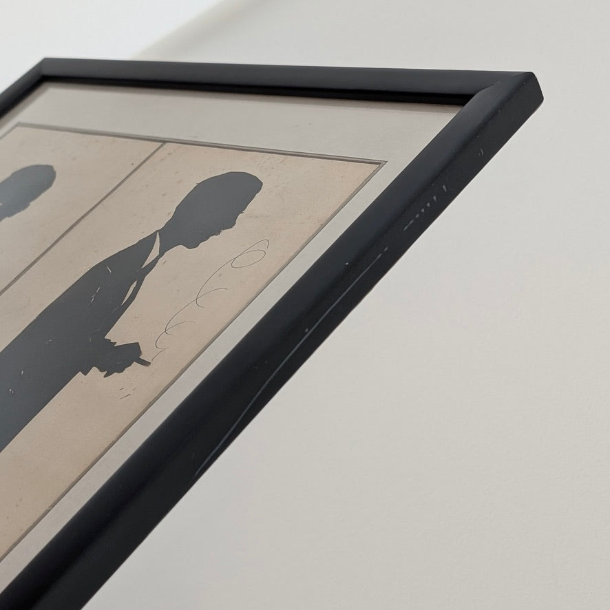 Framed Paper-Cut Silhouette Portraits by Baron Scotford (USA), c1913