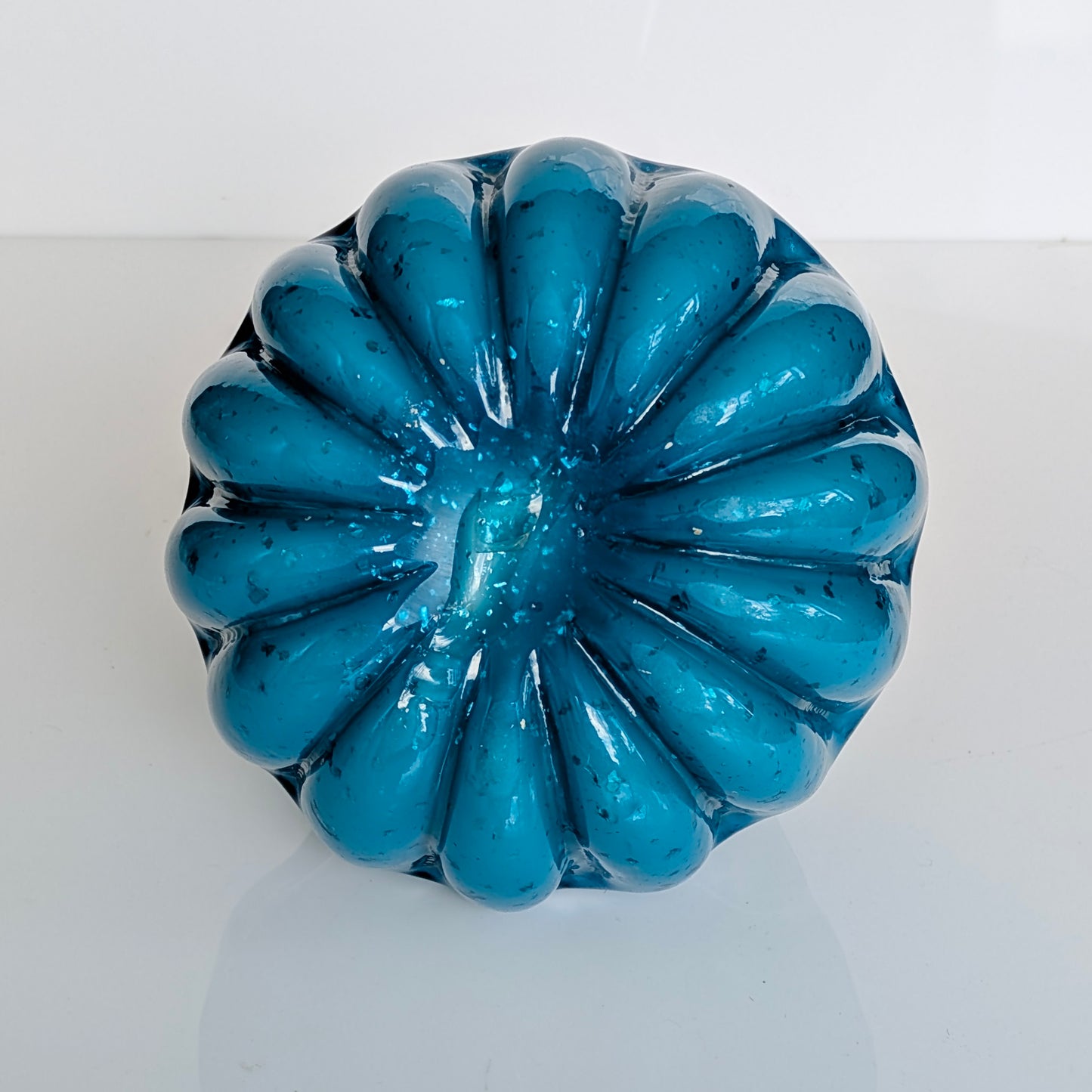 A Victorian Blue Glass Mica Basket, c1890