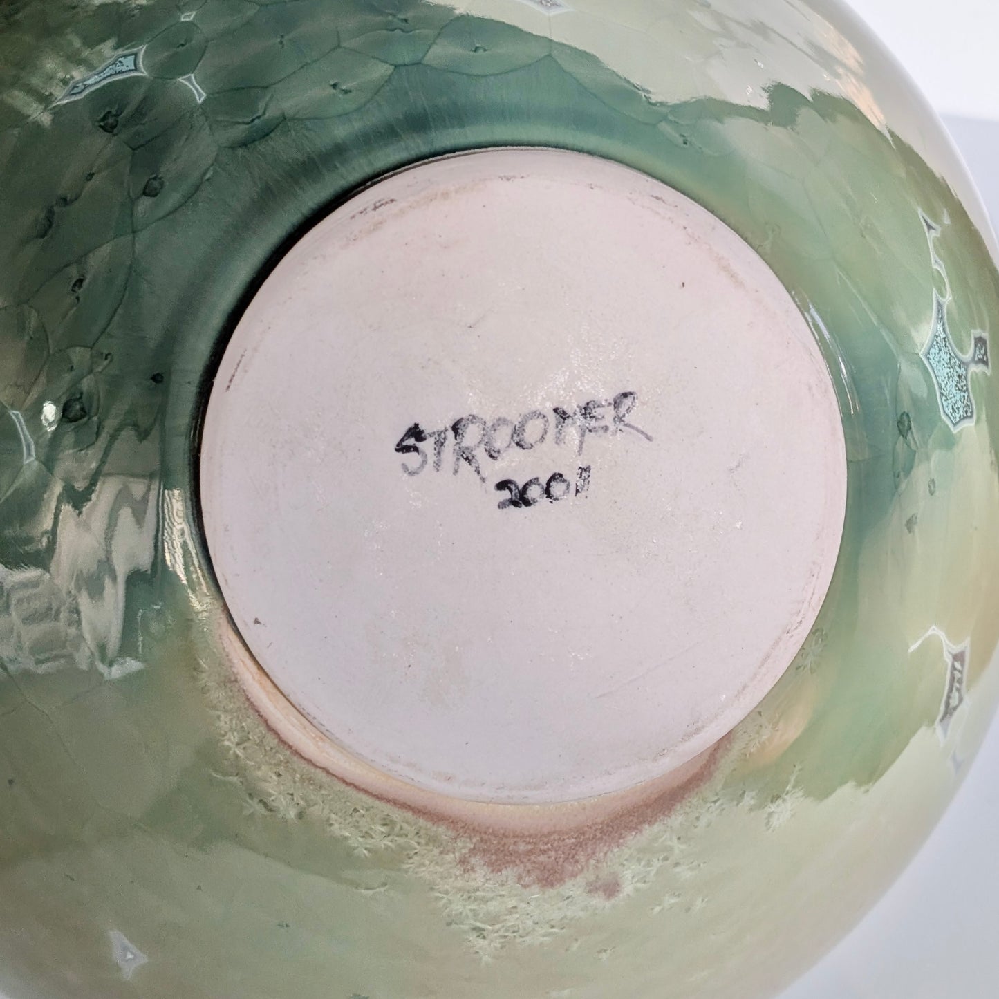 A John Stroomer (Australia) Crystalline Pottery Vase