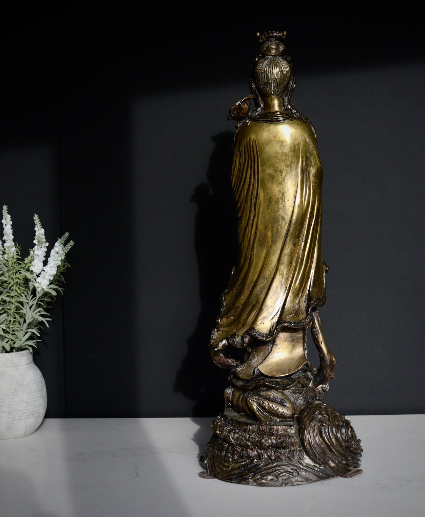 A Large Chinese Bronze Statue of Guanyin, 20th Century