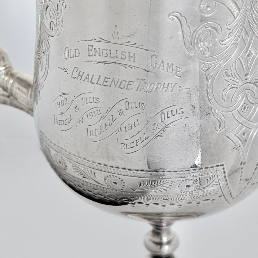 Old English Game Silver Plated Trophy, c1909