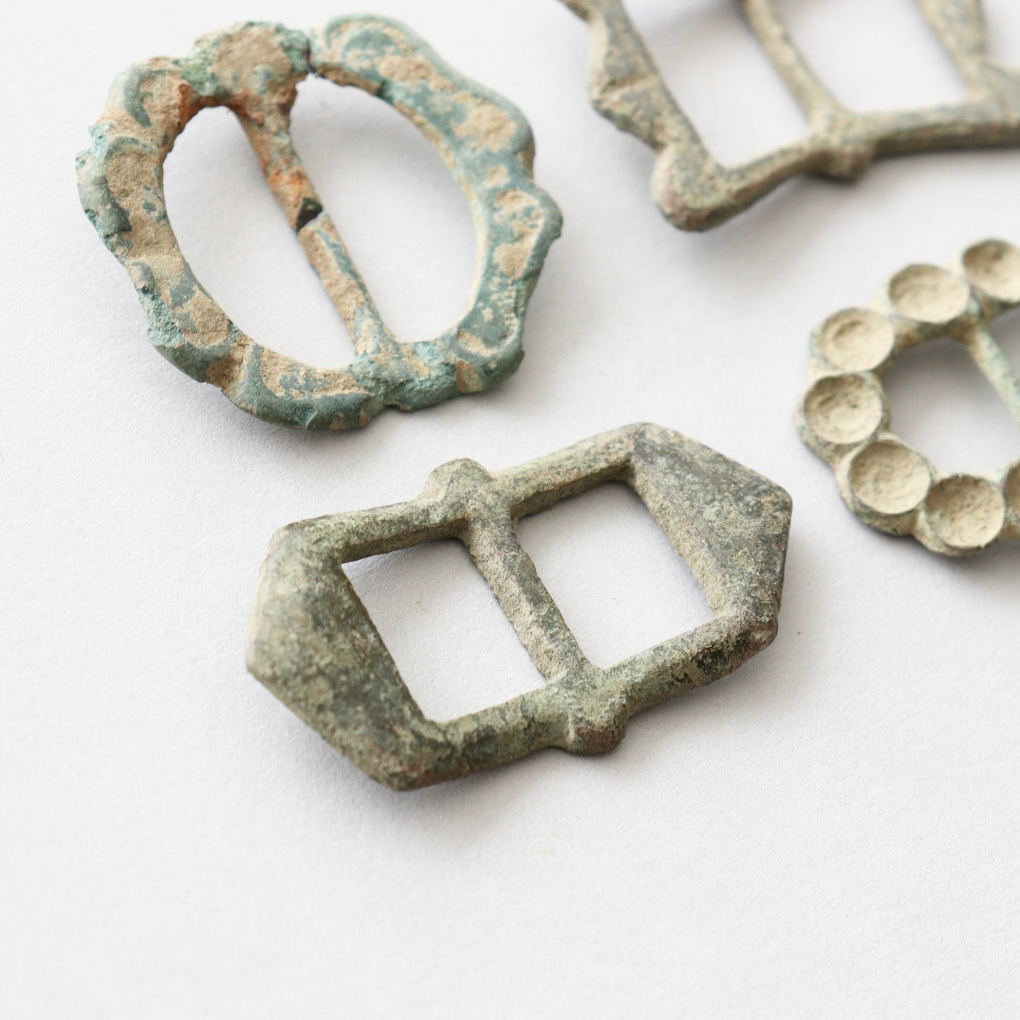 Collection of Bronze Buckles, Medieval & Tudor Era, circa 1500 - 1600