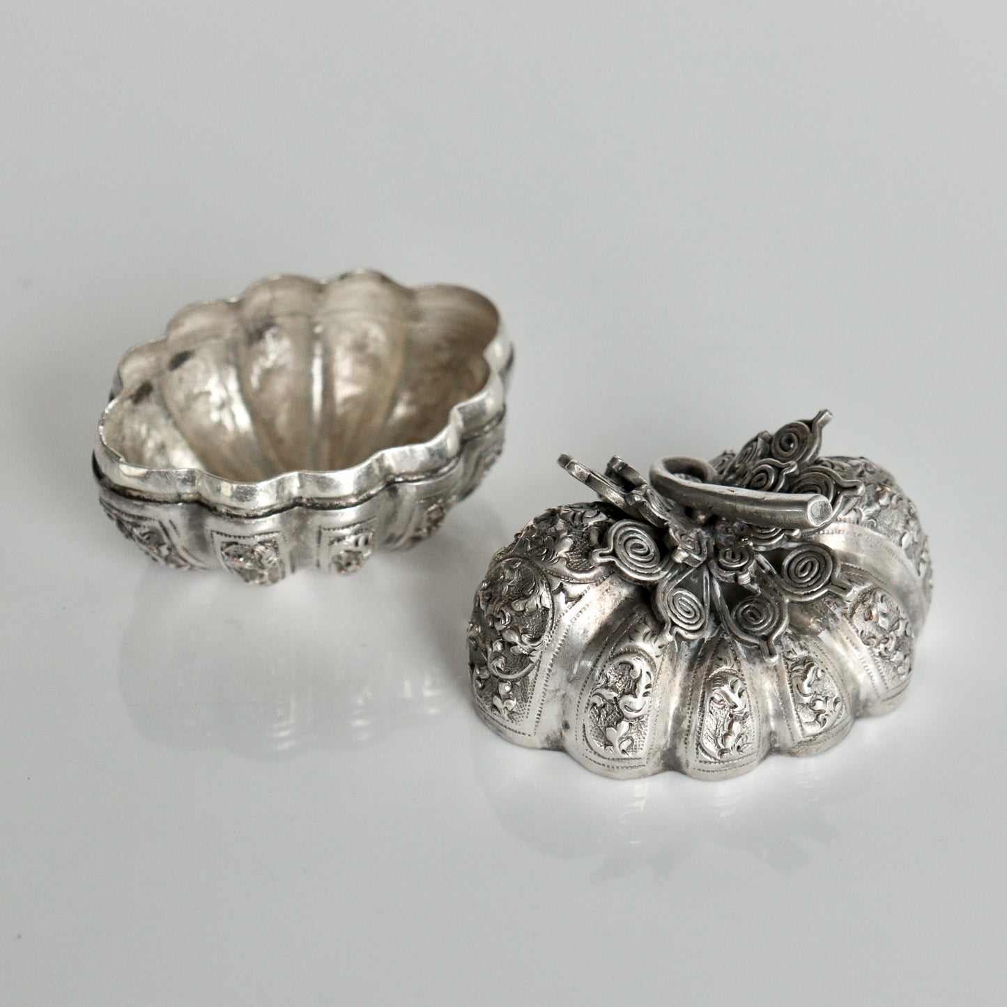 Cambodian Silver 'Pumpkin' Betel Box