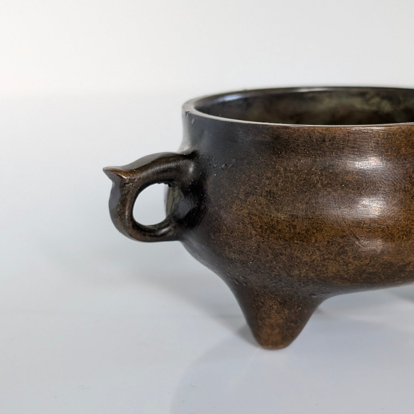 Chinese Bronze Incense Burner By Master Chen Qiaosheng, c1970's