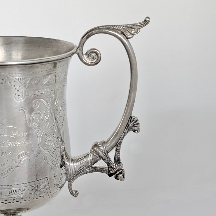 Old English Game Silver Plated Trophy, c1909