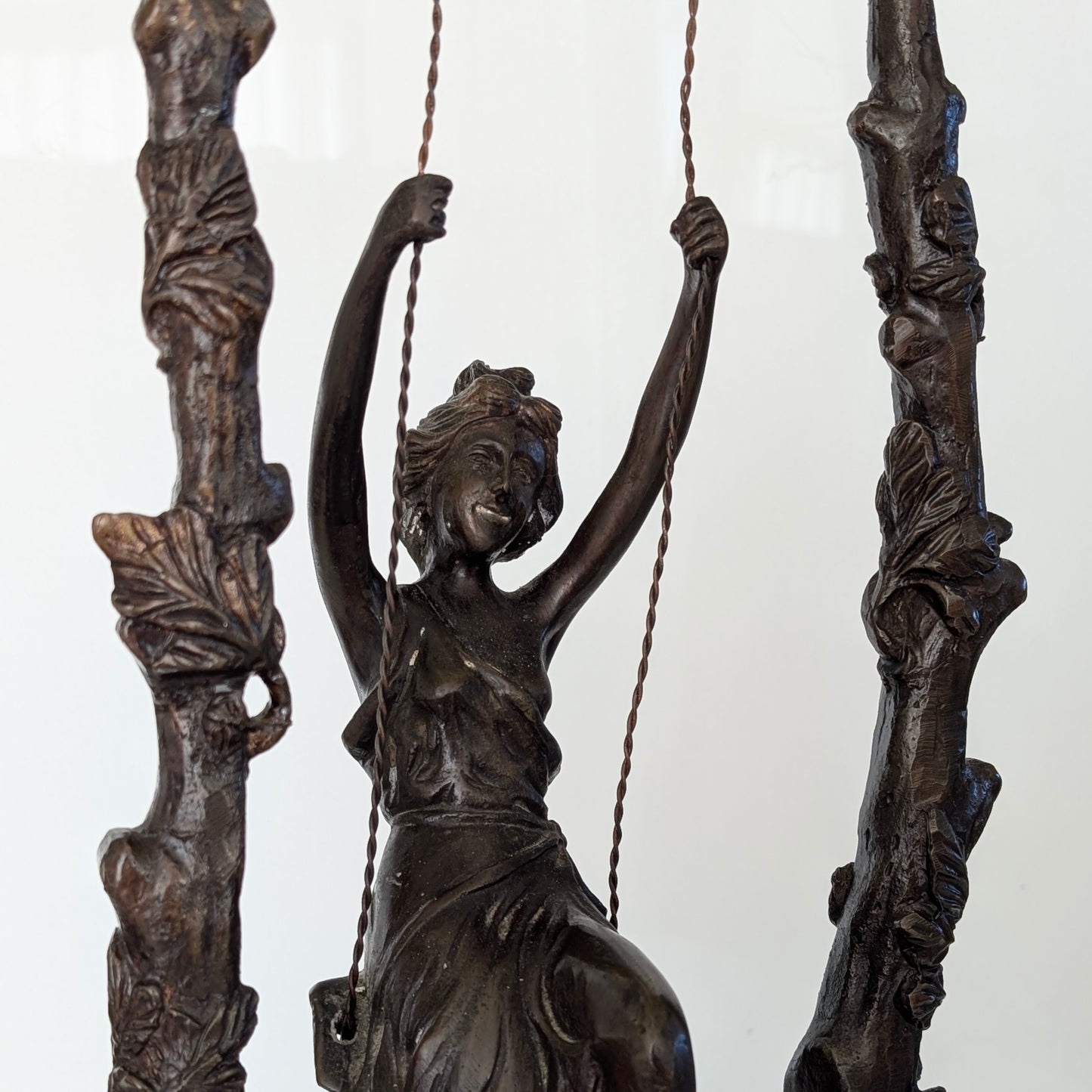 A Large Bronze 'Girl on Swing' Sculpture, 20th Century
