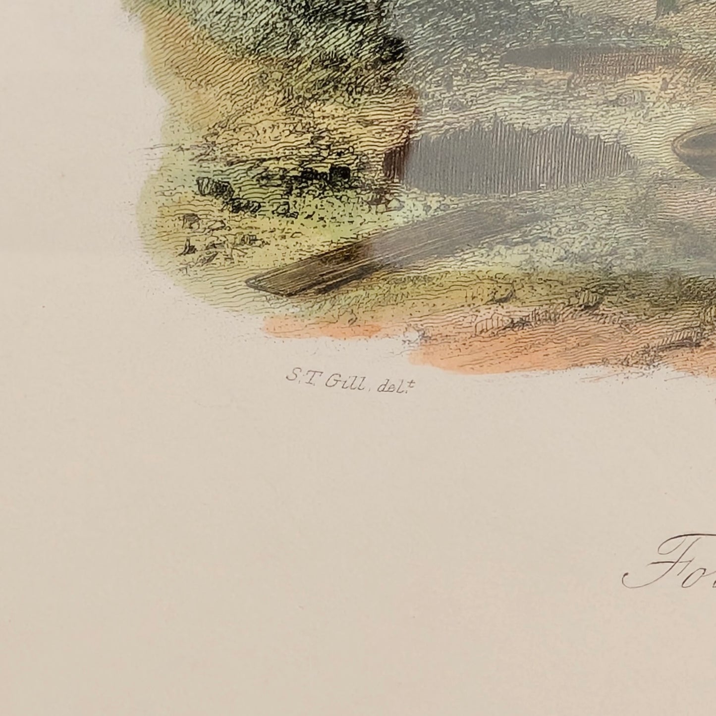 S. T. Gill 'Forest Creek from Road to Castlemaine' Engraving, c1856