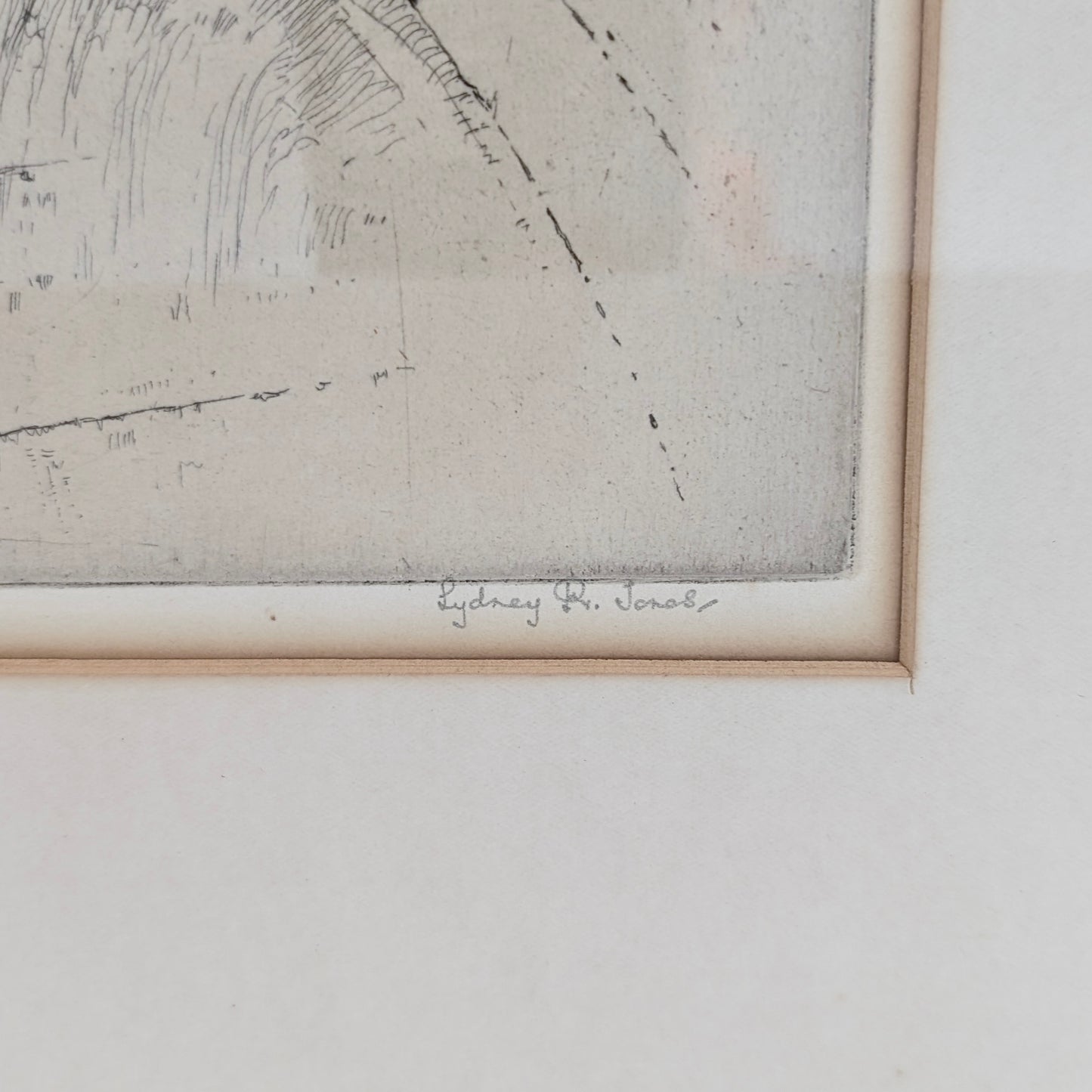 Sydney Robert Jones 'Clare College Bridge - Cambridge' Etching