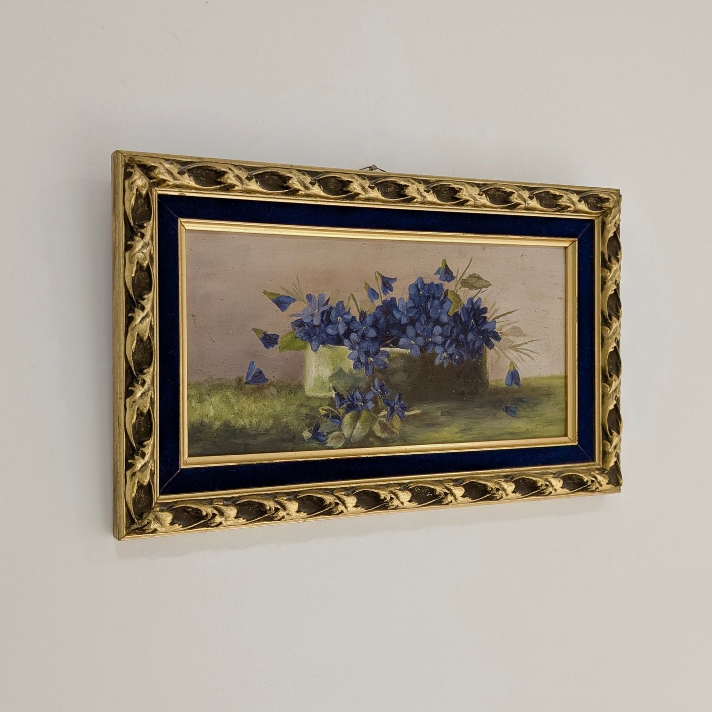Early 20th Century "Blue Violets", Oil