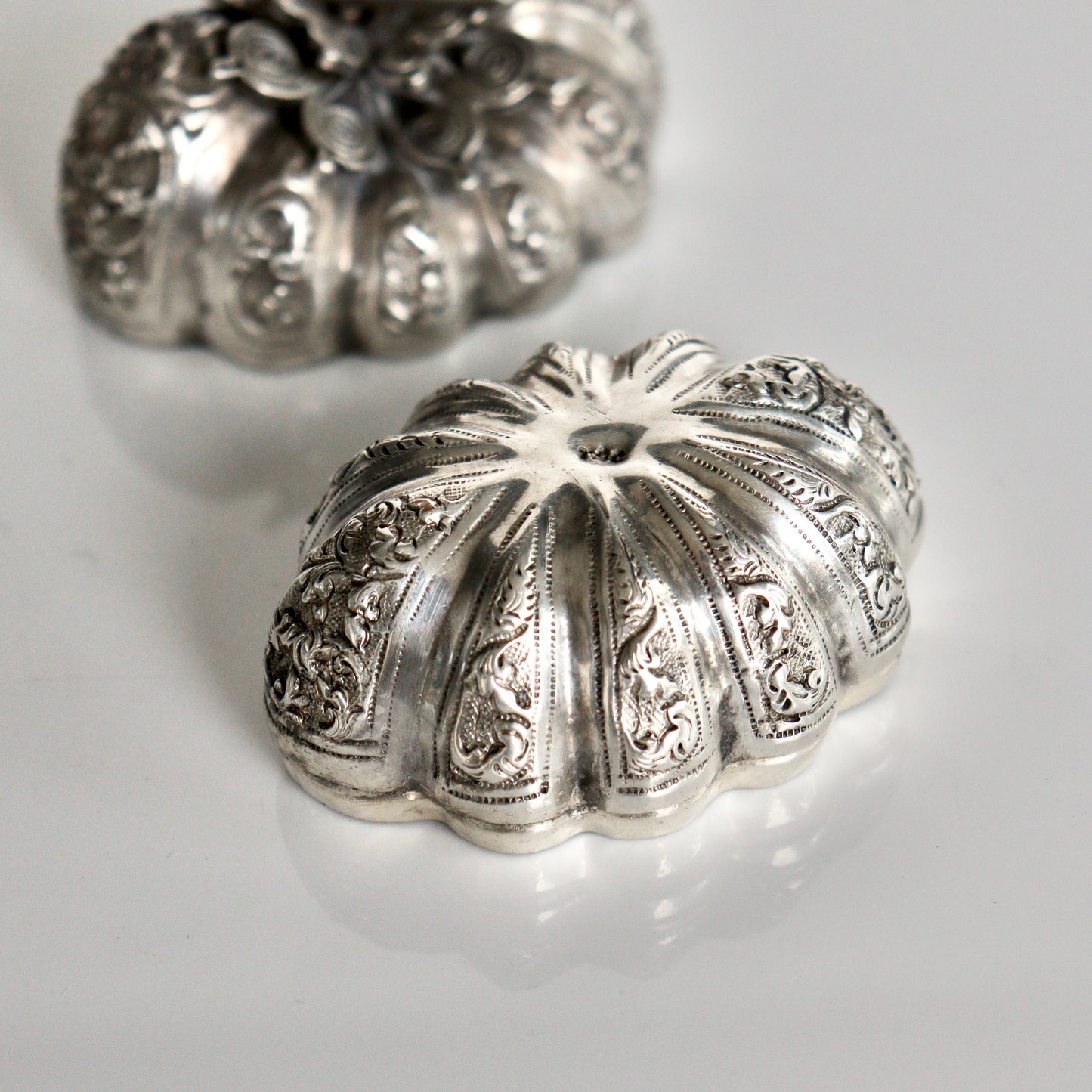 Cambodian Silver 'Pumpkin' Betel Box