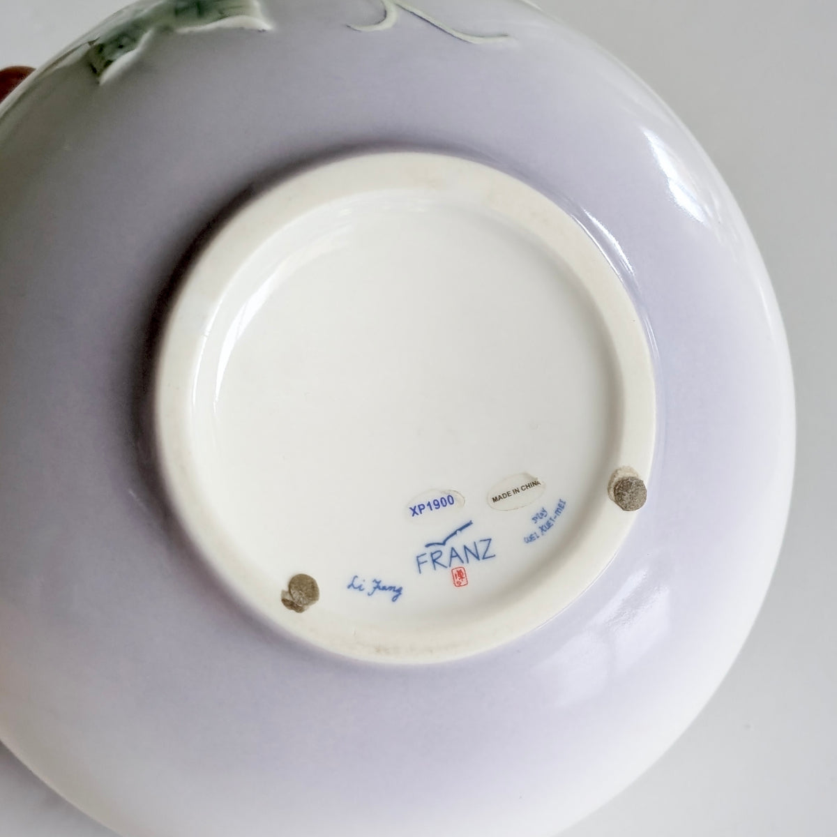 A FRANZ Porcelain "Pink Pansy" Vase