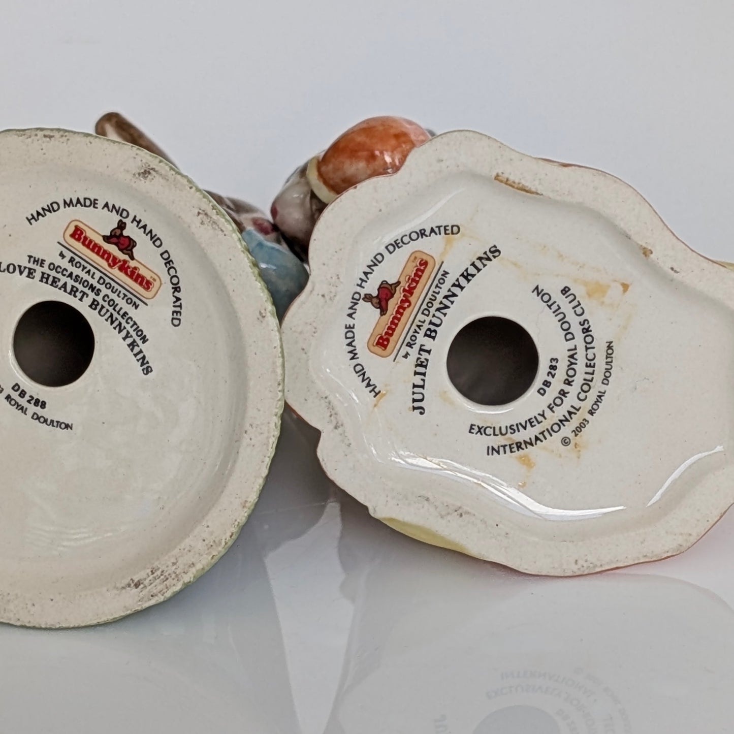 Royal Doulton Bunnykins Figurines, "Juliet" & "Love Heart"