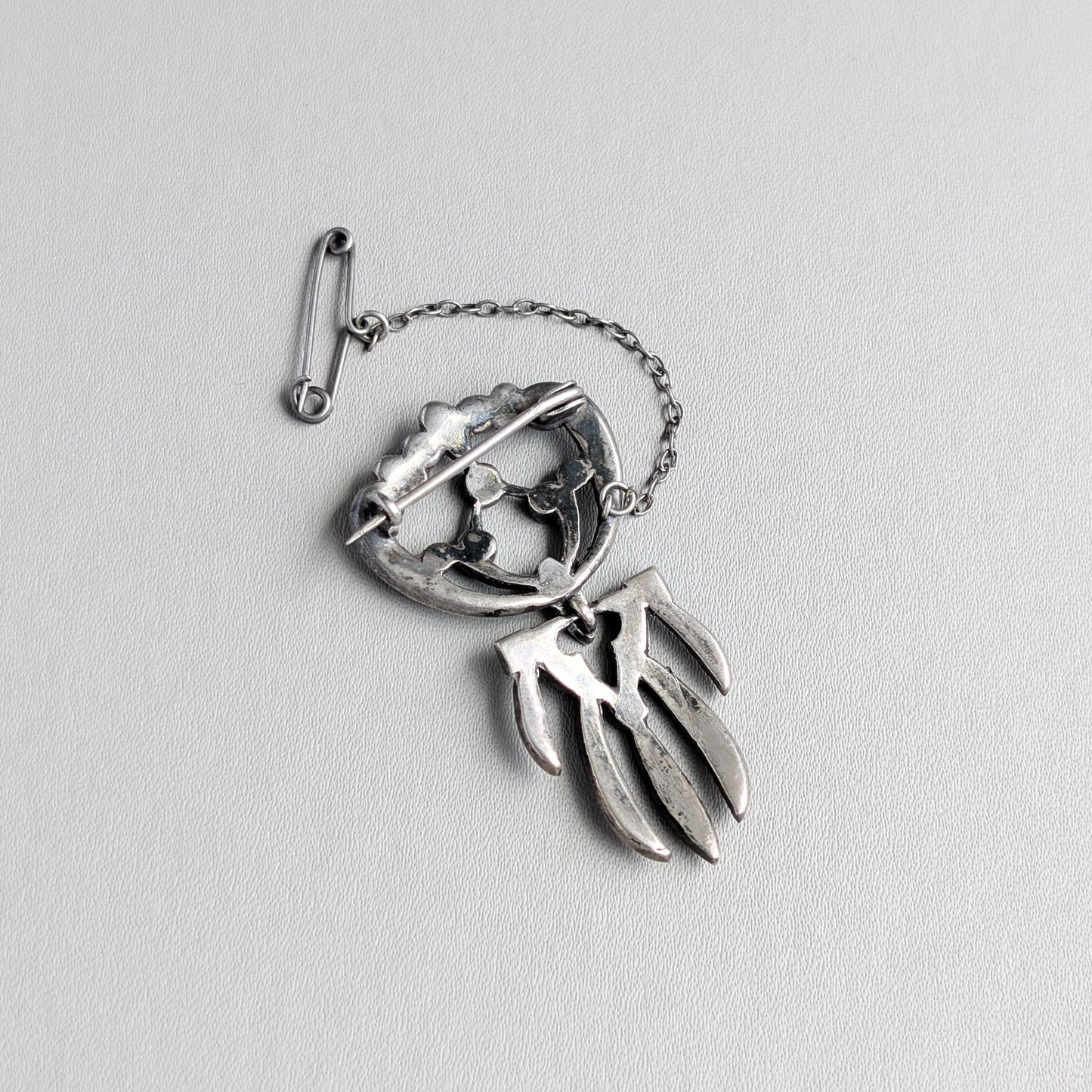 An Art Deco Sterling Silver Marcasite Brooch, c1930