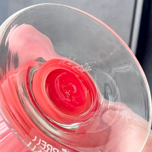 A Signed Australian Studio Glass Trumpet Vase by Richard Morrell, 31cm