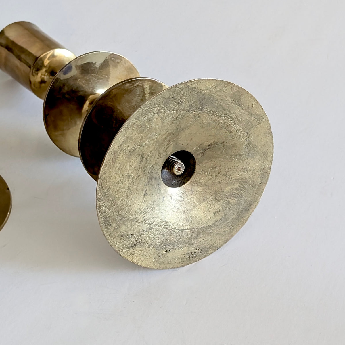 Pair of Mid Century Modern Brass Candlesticks, c1960