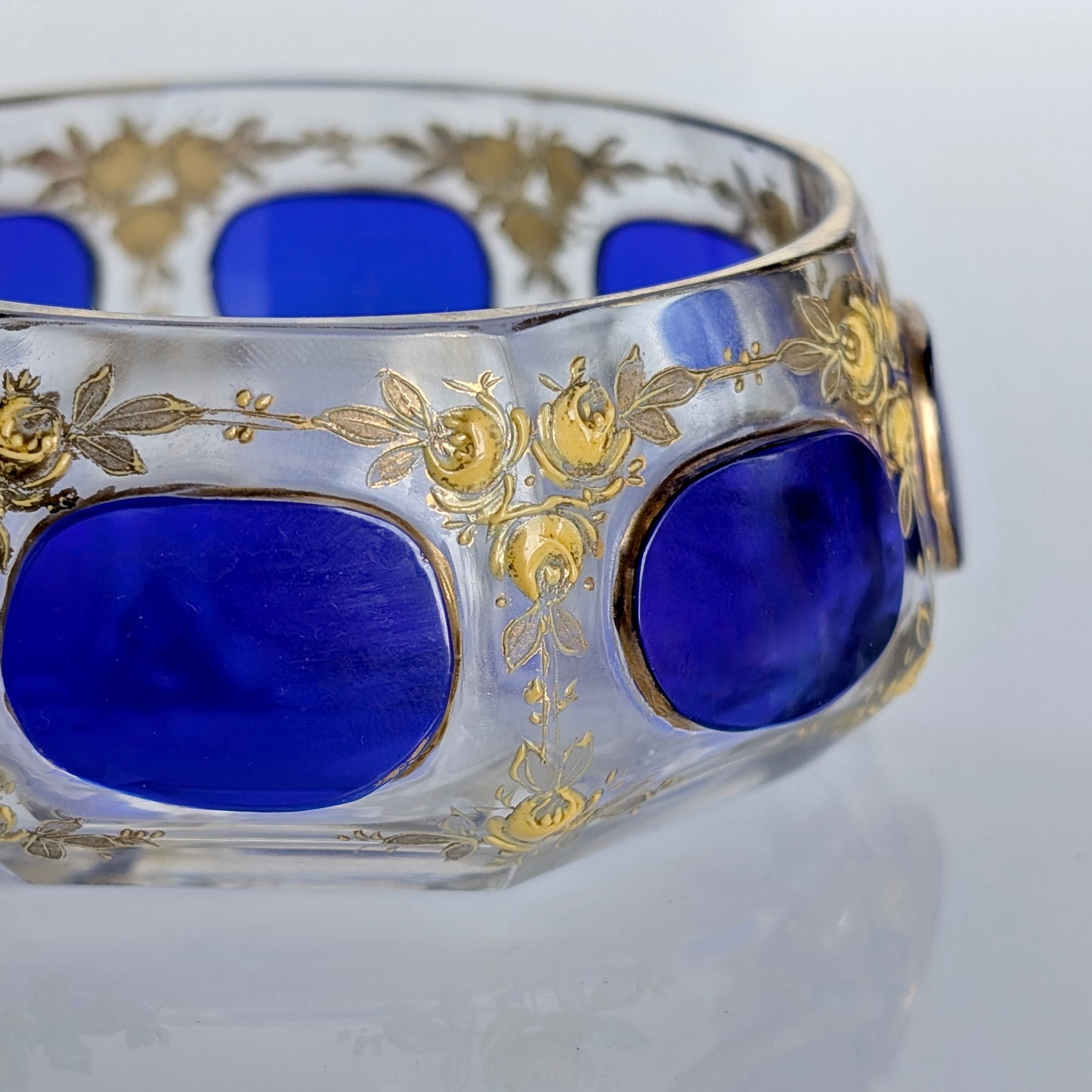 A Small Czech 'Cabochon' Cut Crystal Bowl