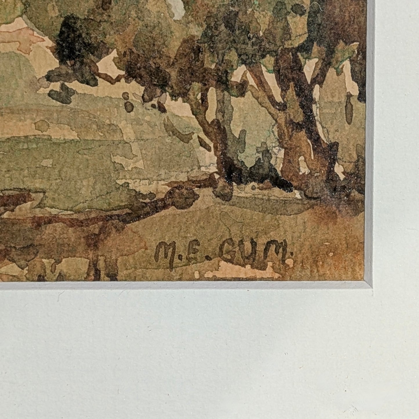 Maude Edith Gum 'Adelaide Foothills' Watercolour, c1925-1930