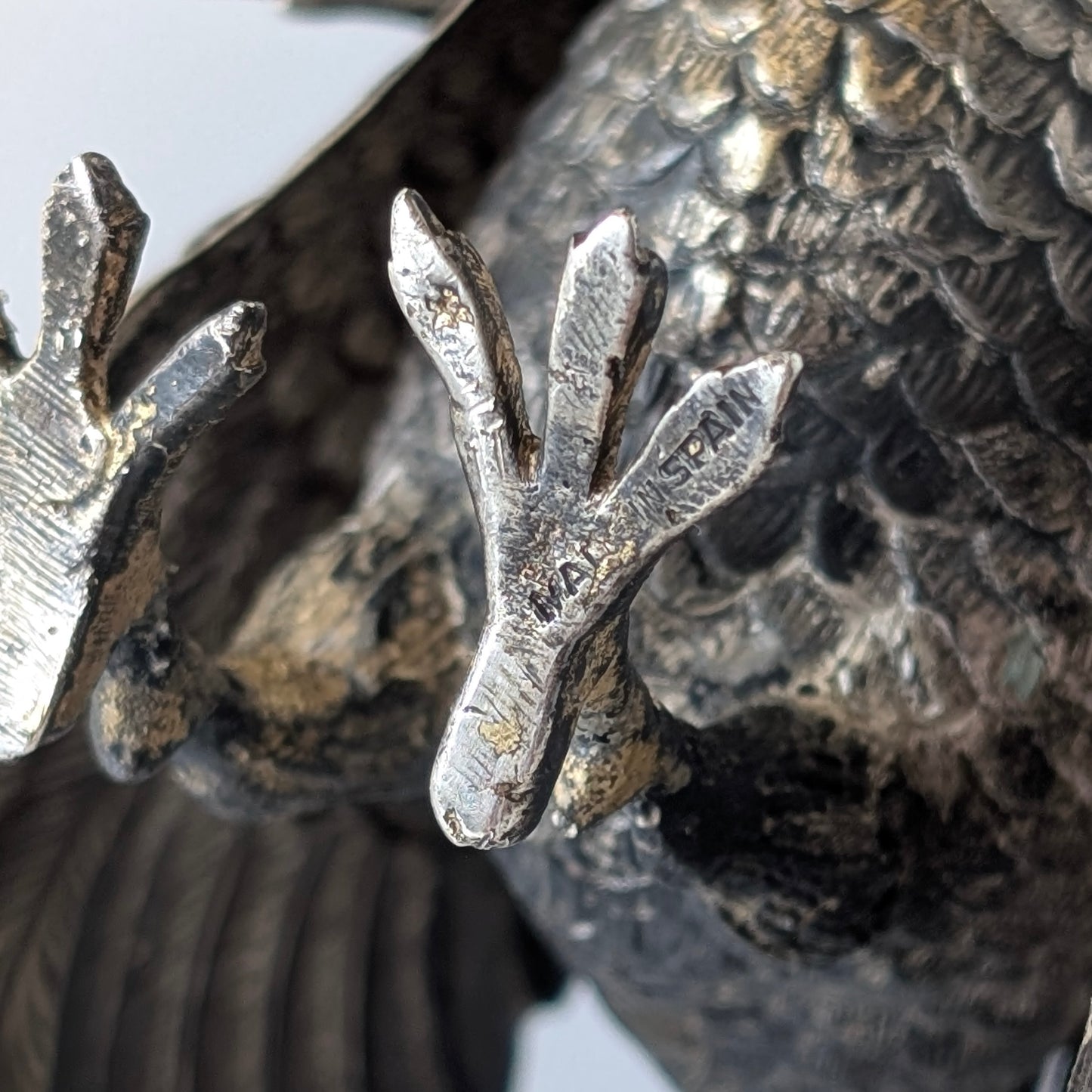 A Spanish .916 Silver Peacock by Dionisio García Studio