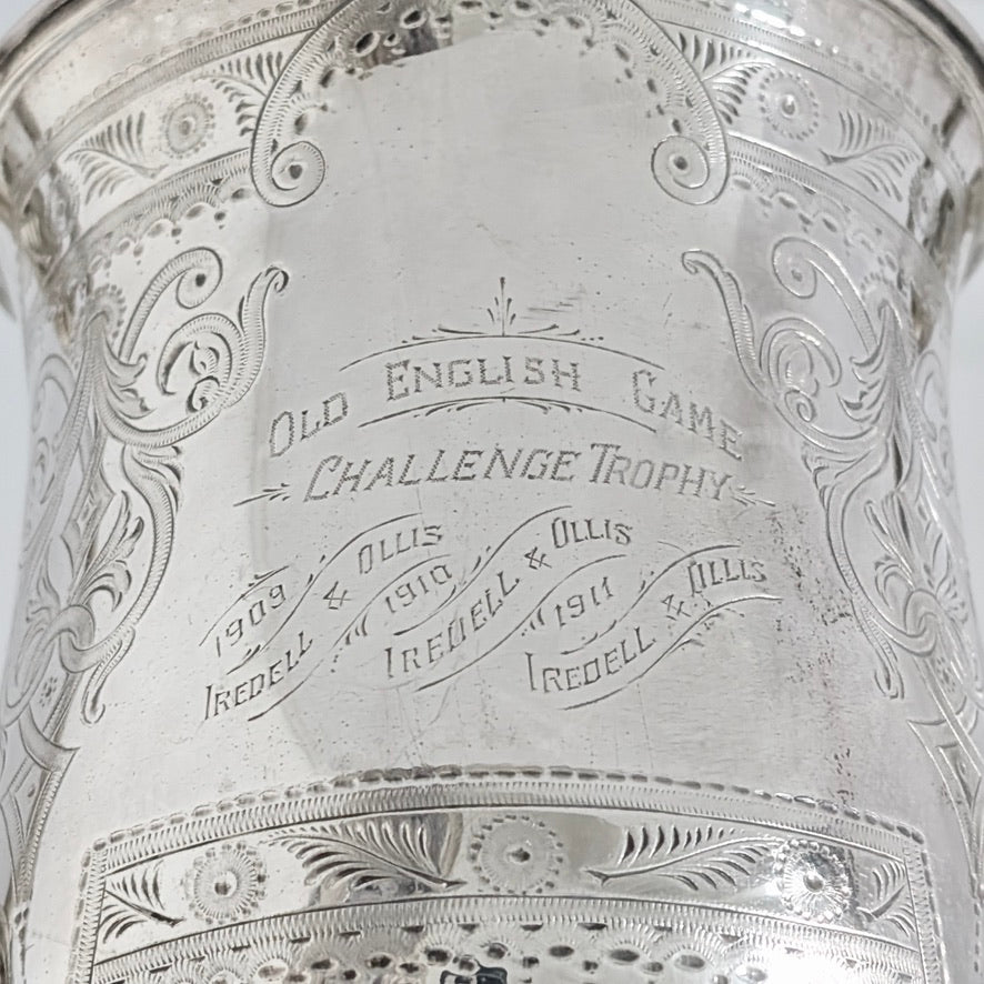Old English Game Silver Plated Trophy, c1909