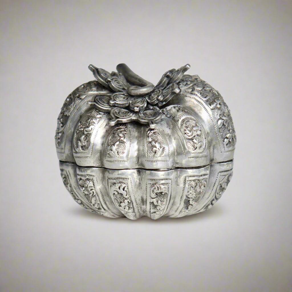 Cambodian Silver 'Pumpkin' Betel Box
