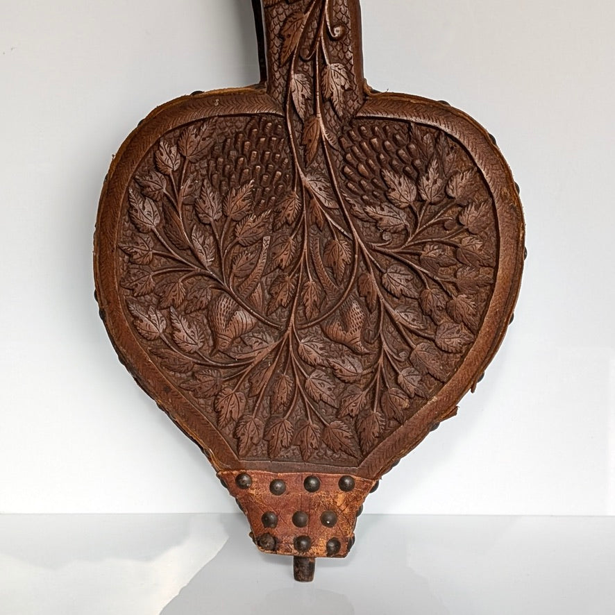Elaborately Carved Fireplace Bellows, c1910