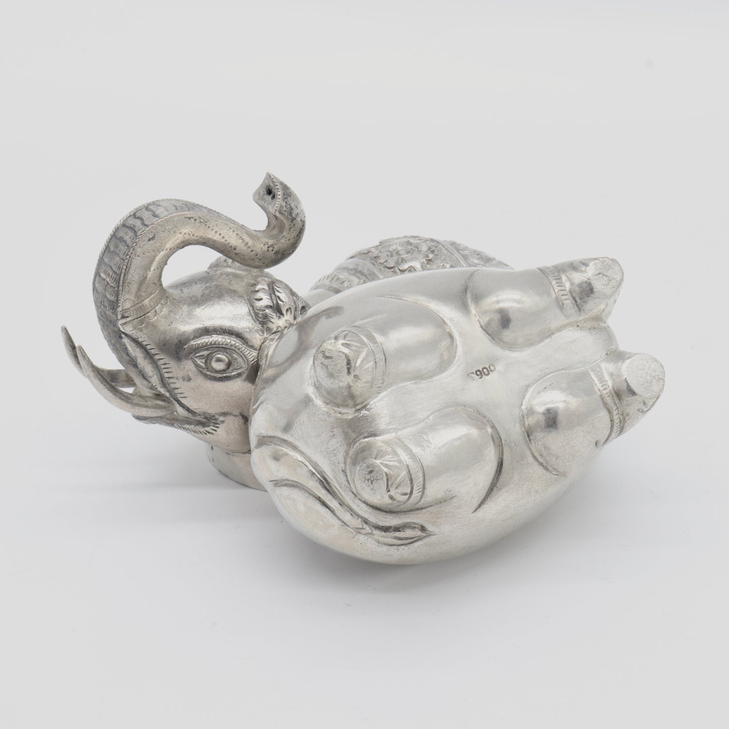 A Cambodian .900 Silver Elephant Betel Box