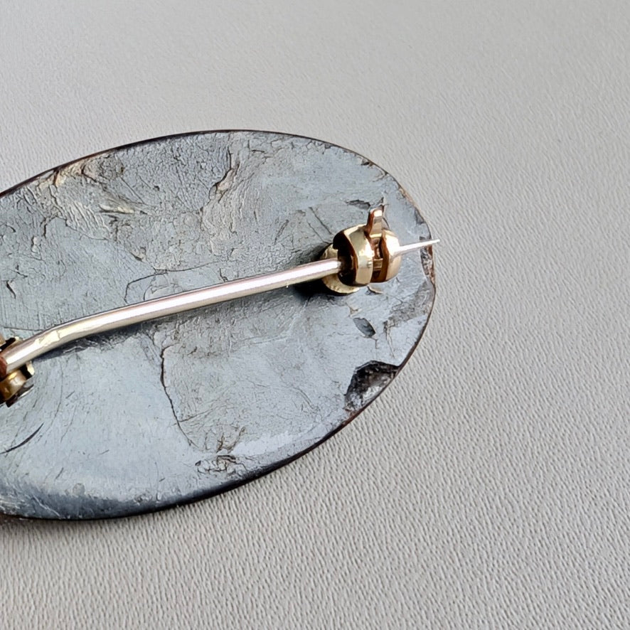 A 19th Century French Tortoiseshell Pique Brooch, c1860