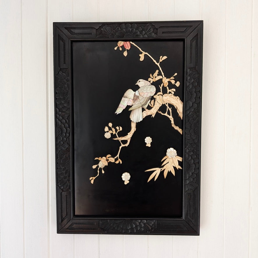 A Japanese Meiji Era Shibayama Lacquer Panel
