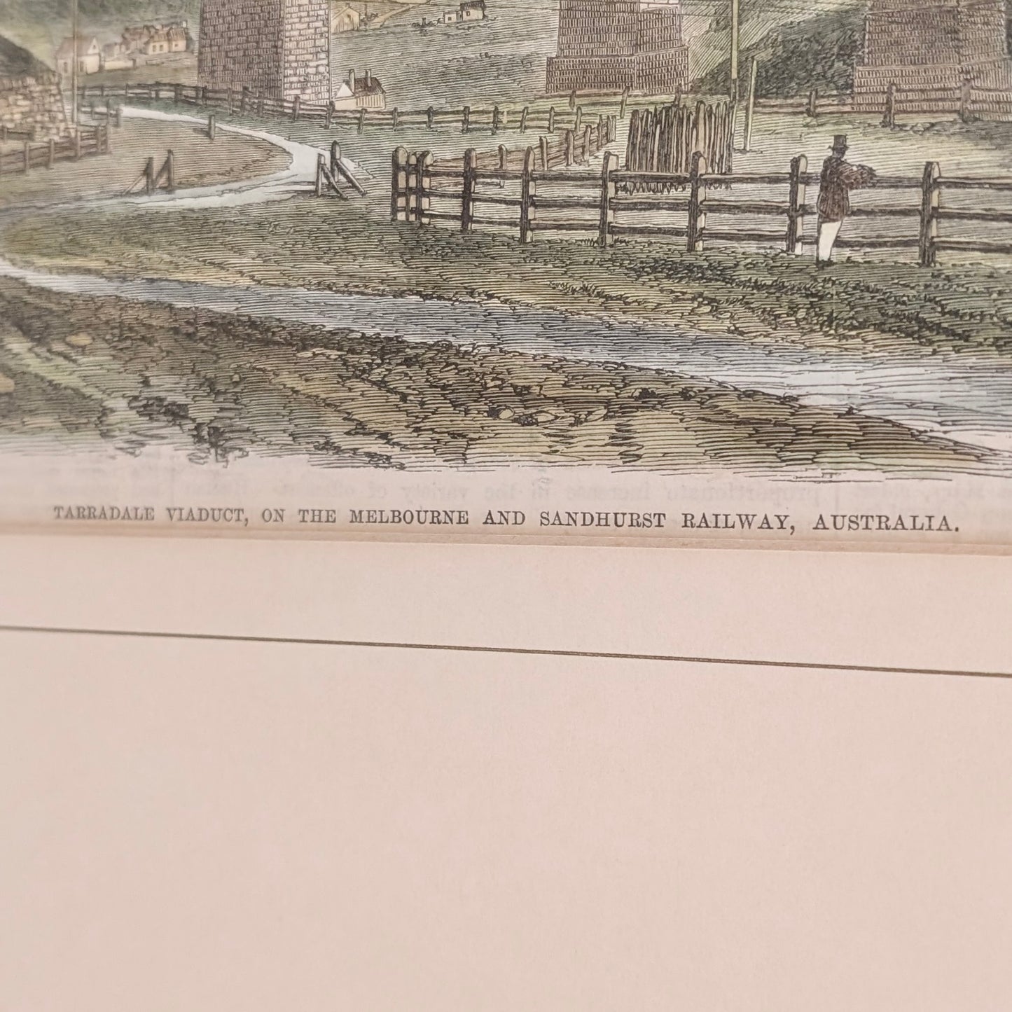 'Tarradale Viaduct, on the Melbourne and Sandhurst Railway' Engraving, c1864