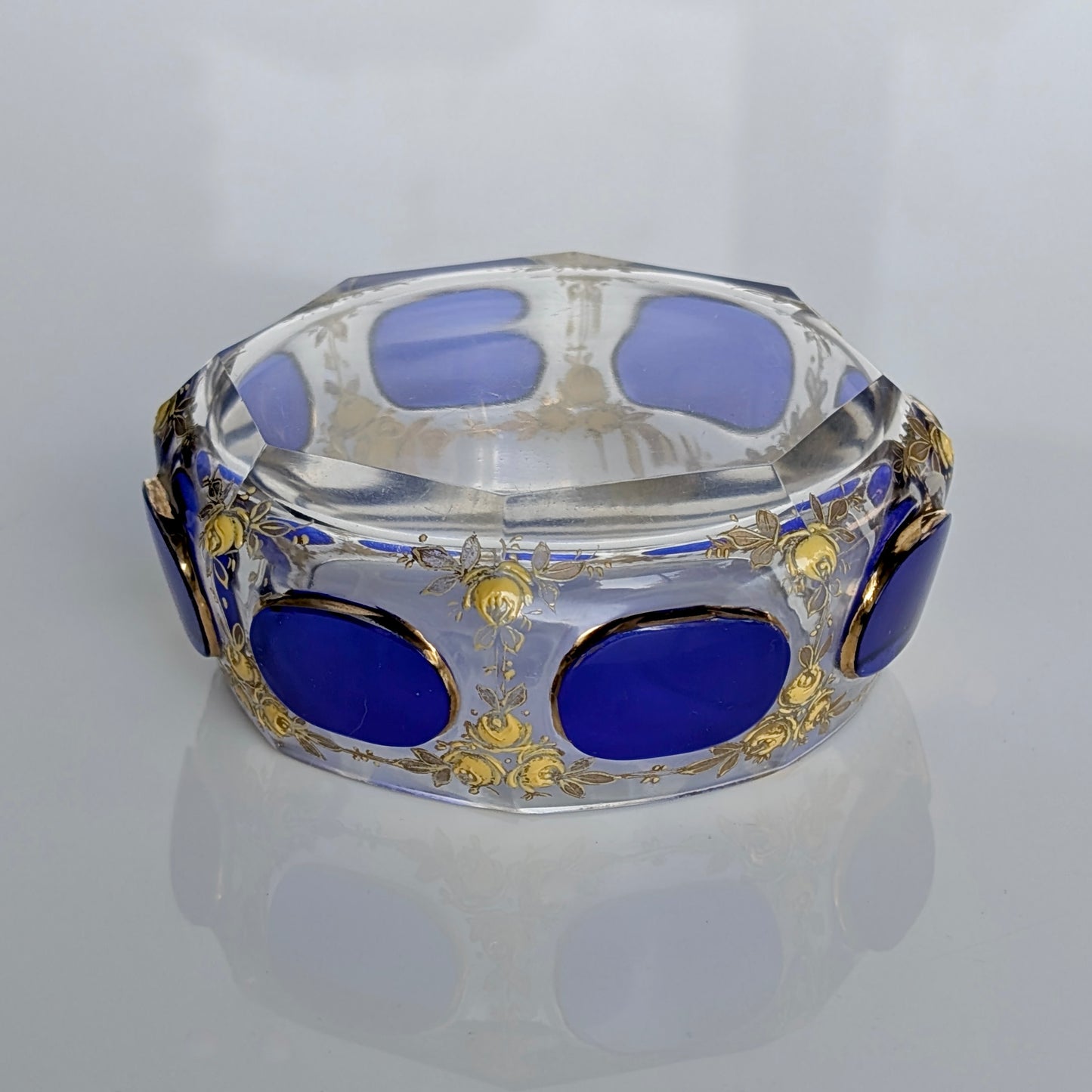 A Small Czech 'Cabochon' Cut Crystal Bowl