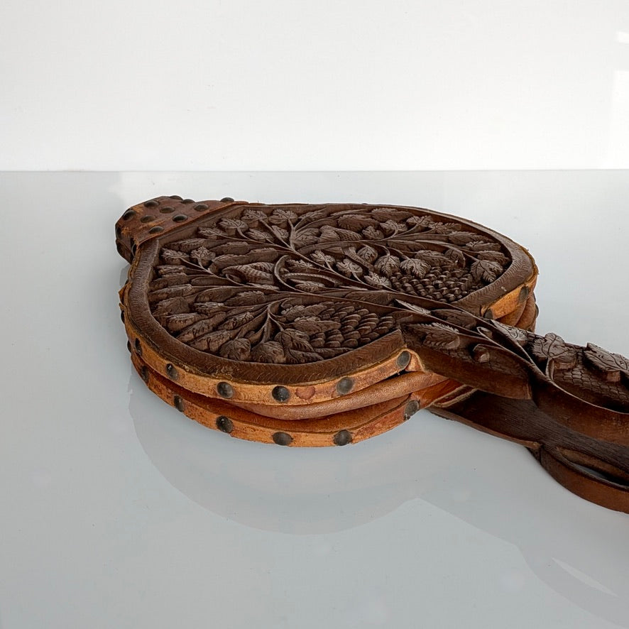Elaborately Carved Fireplace Bellows, c1910