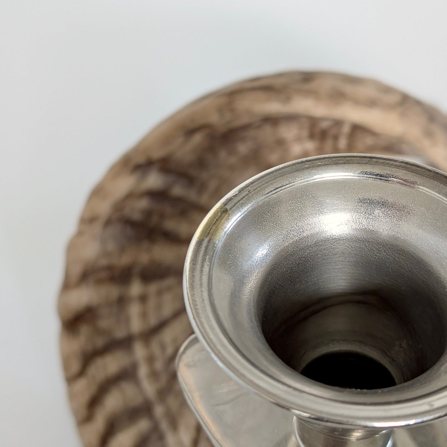 Natural Ram's Horn Candle Holder