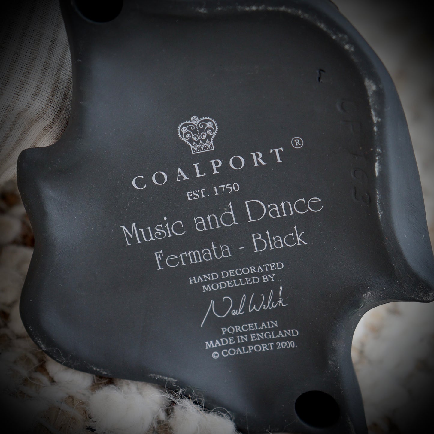 COALPORT "Music & Dance - Fermata in Matt Black" Bone China Figurine