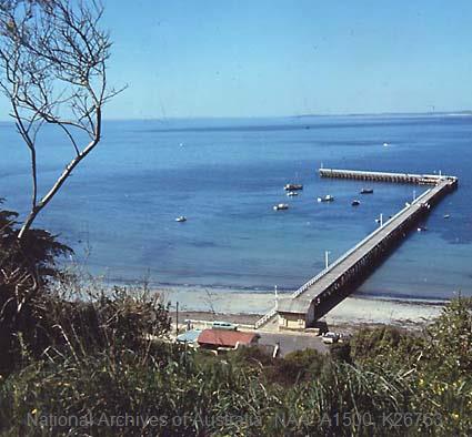 Alison Hall - Flinders Jetty, 1970's, Oil