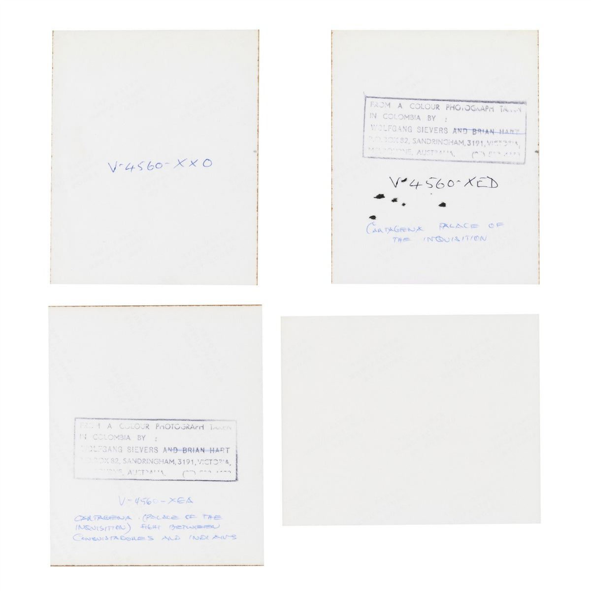 4 Original Photographs of Colombia by Wolfgang Sievers, 1977