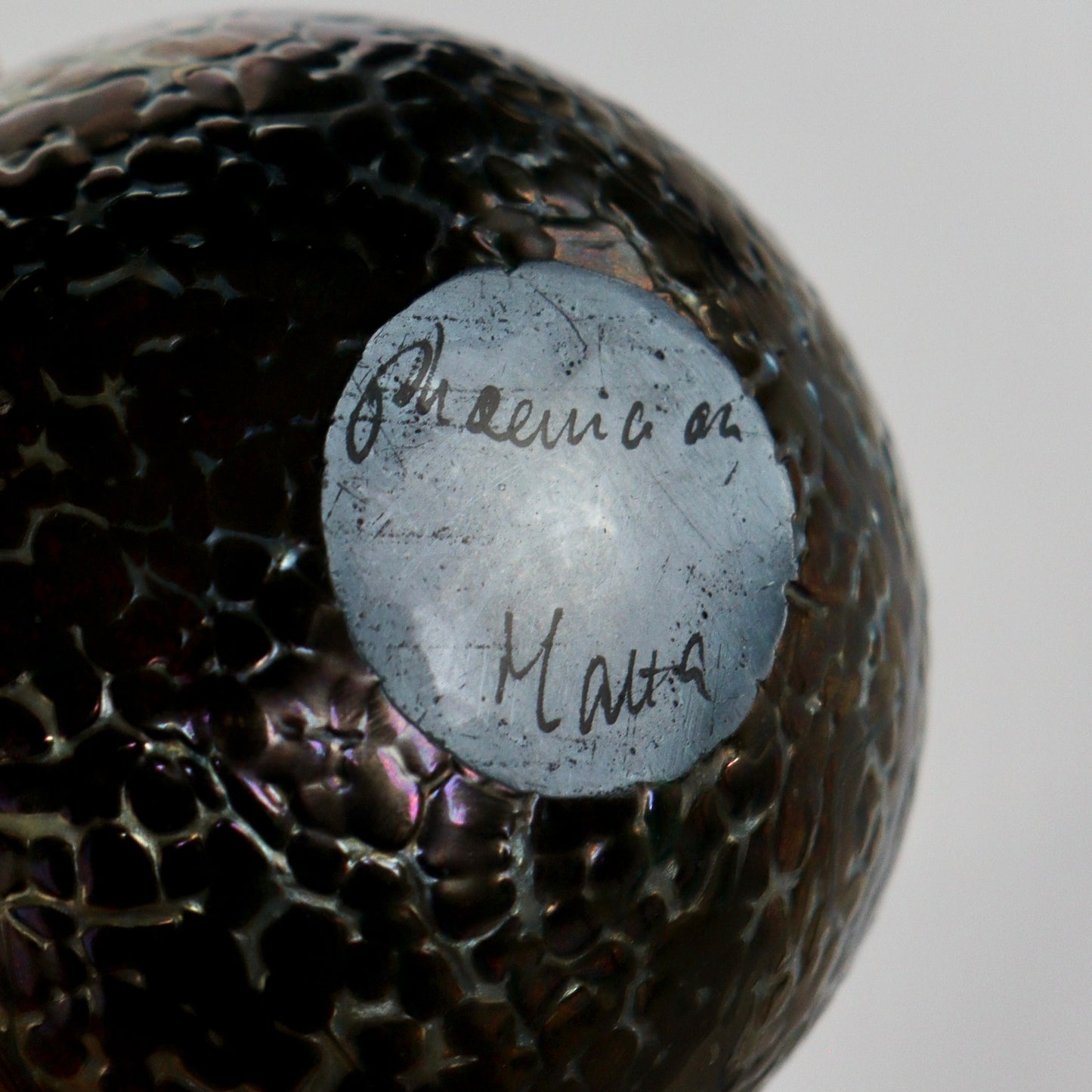 Phoenician Glass (Malta) Iridescent Vase