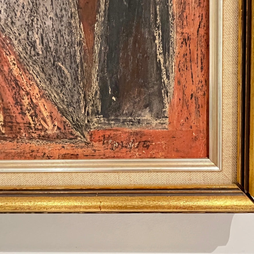 Jon Molvig "The Cardinal" Pastel, 1950