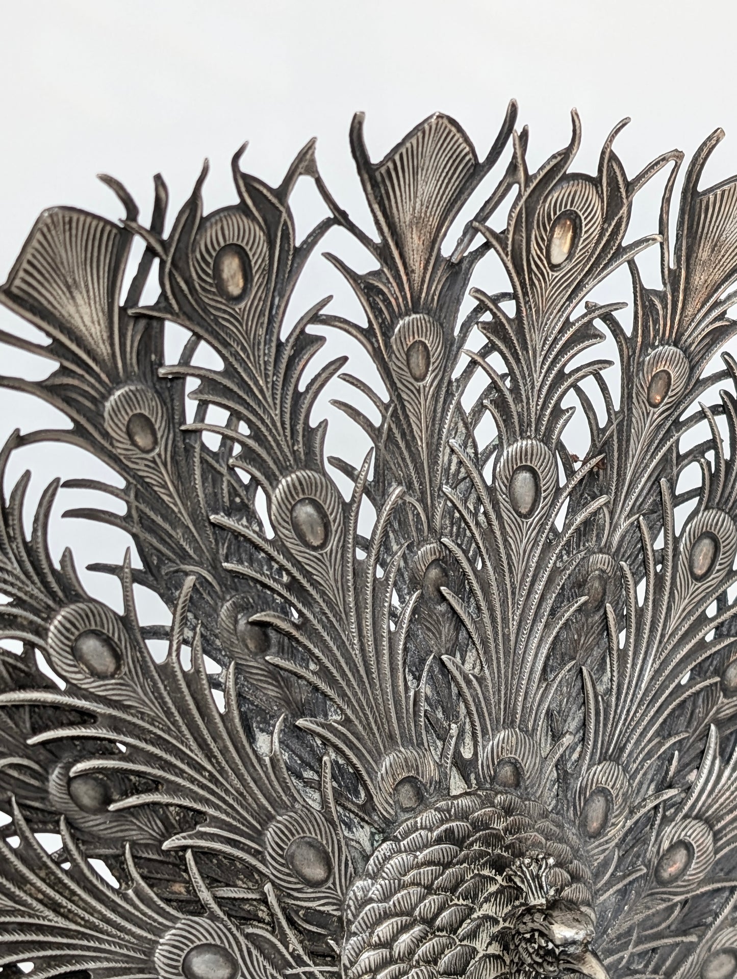 A Spanish .916 Silver Peacock by Dionisio García Studio