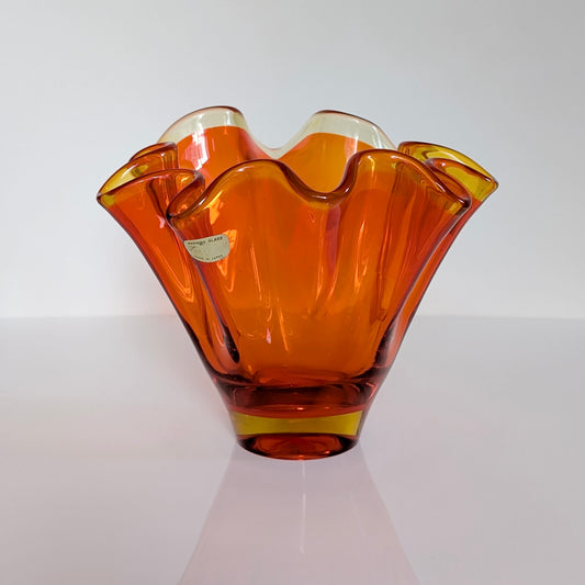Koshida (Japan) Glass Sculptural Bowl, c1960