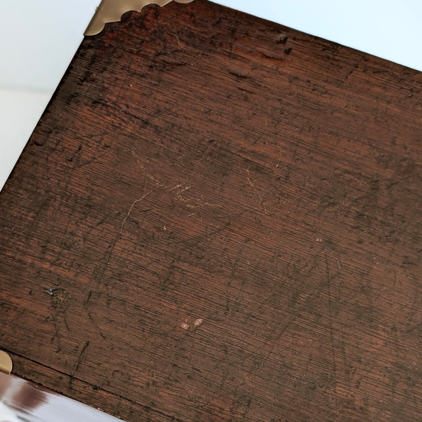 A Mahogany Two Drawer Desk Organiser / Storage Box