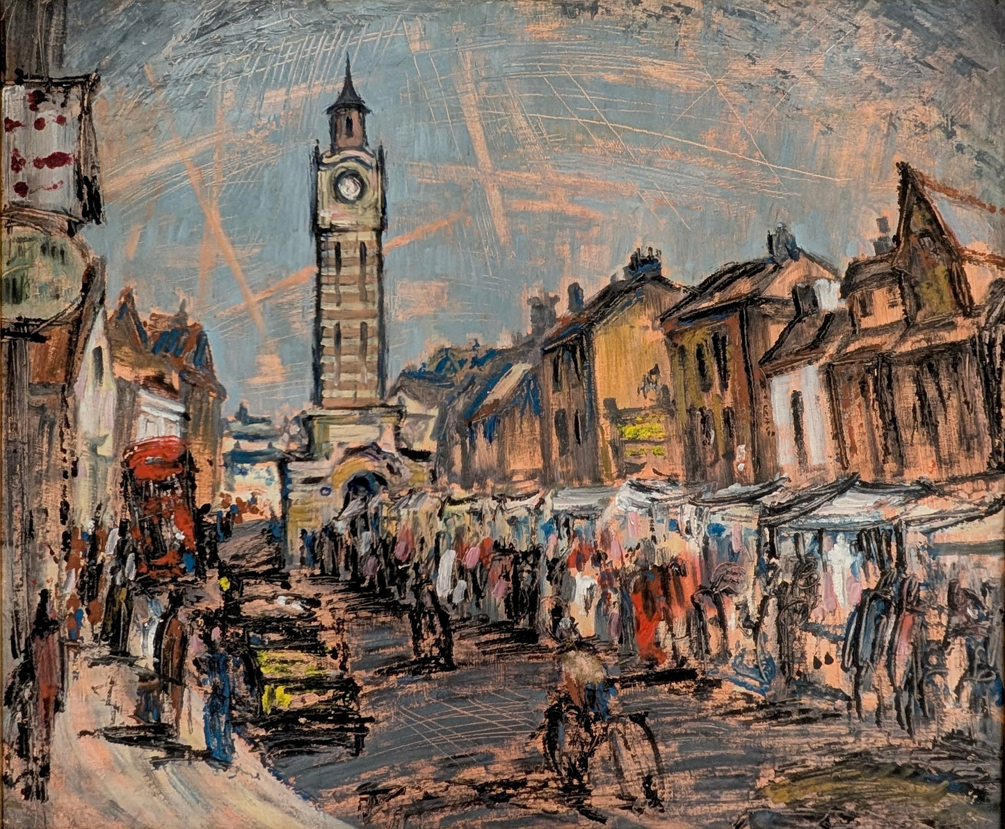 Beric Young "Epsom High Street", Oil