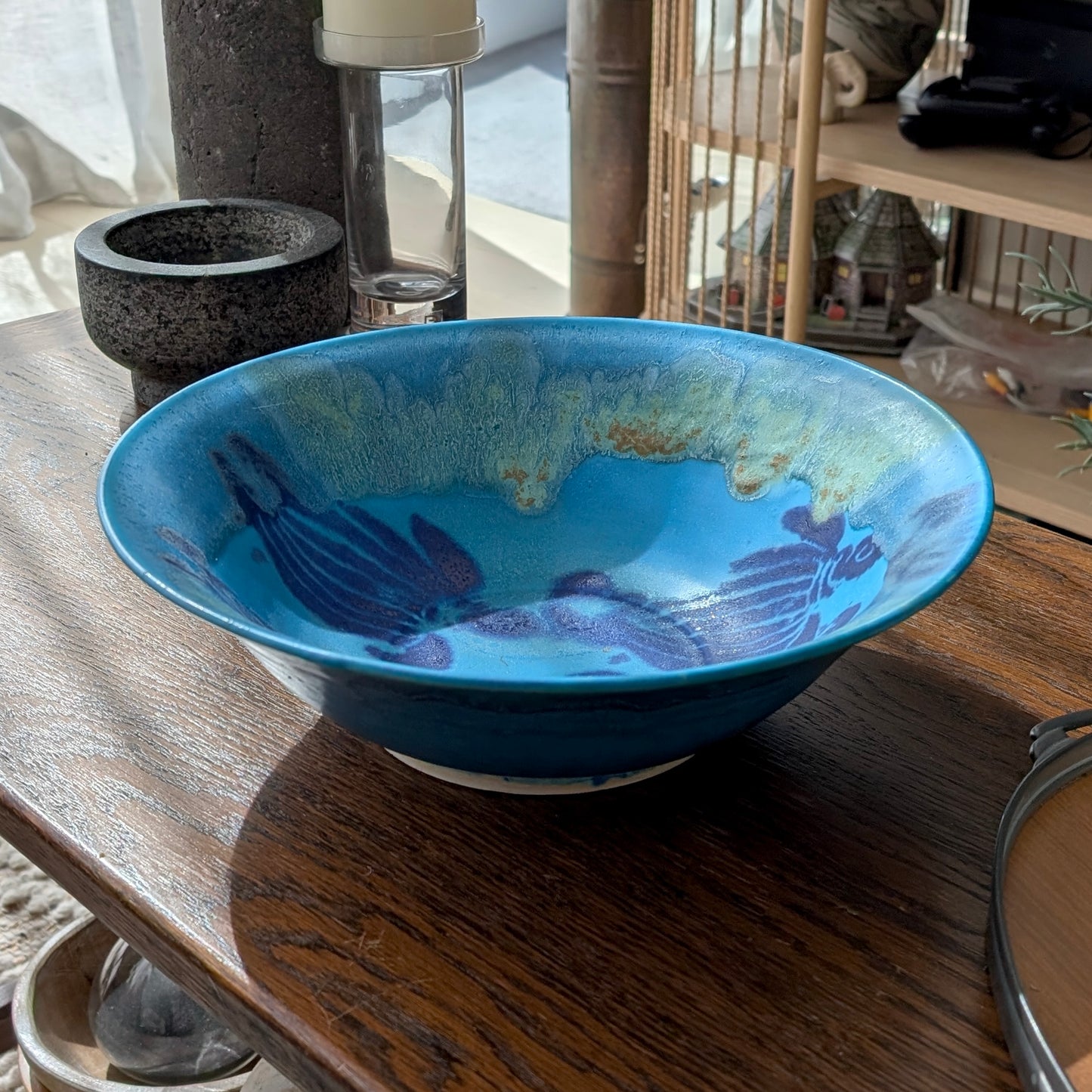A Large Michael Pugh Pottery "Turtles" Bowl