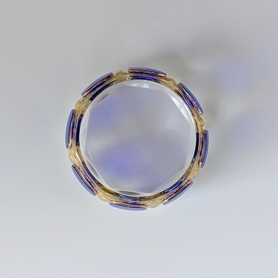 A Small Czech 'Cabochon' Cut Crystal Bowl