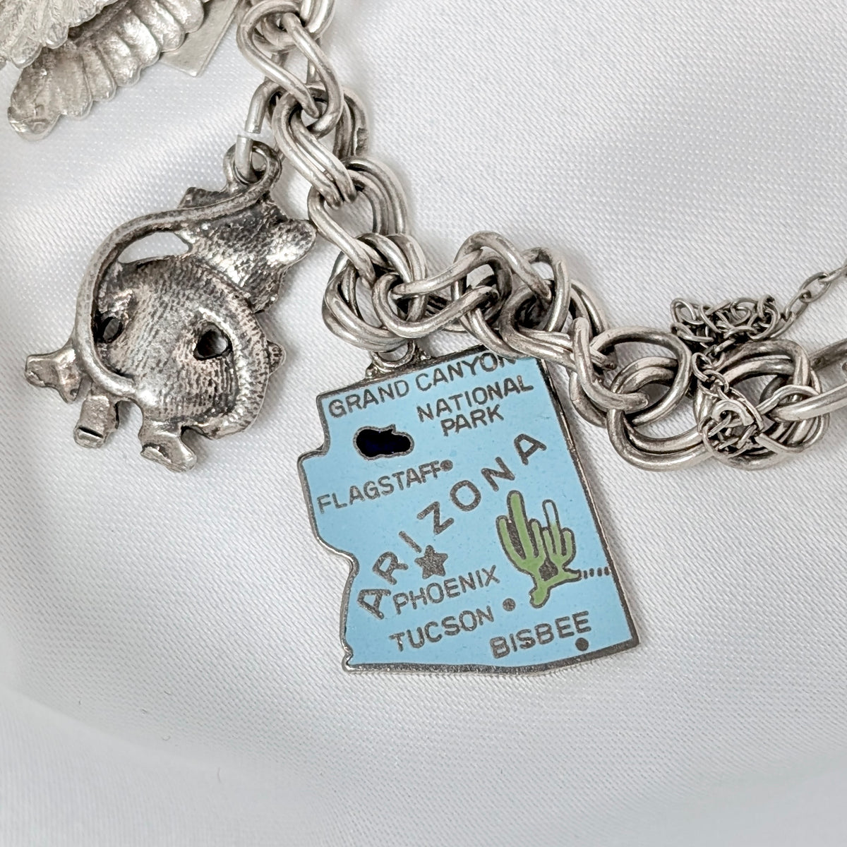 A Birmingham 1973 Sterling Silver Charm Bracelet