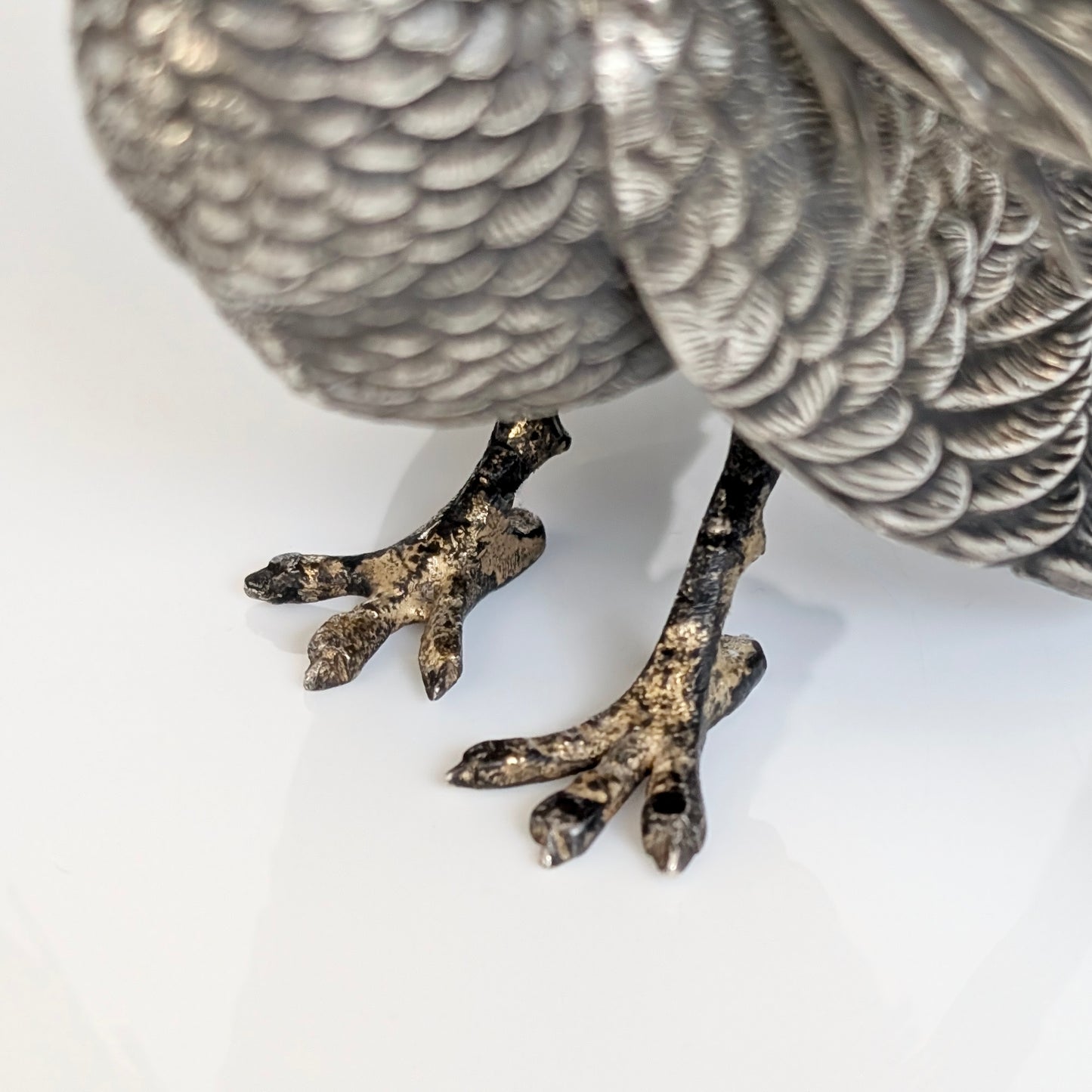 A Spanish .916 Silver Peacock by Dionisio García Studio