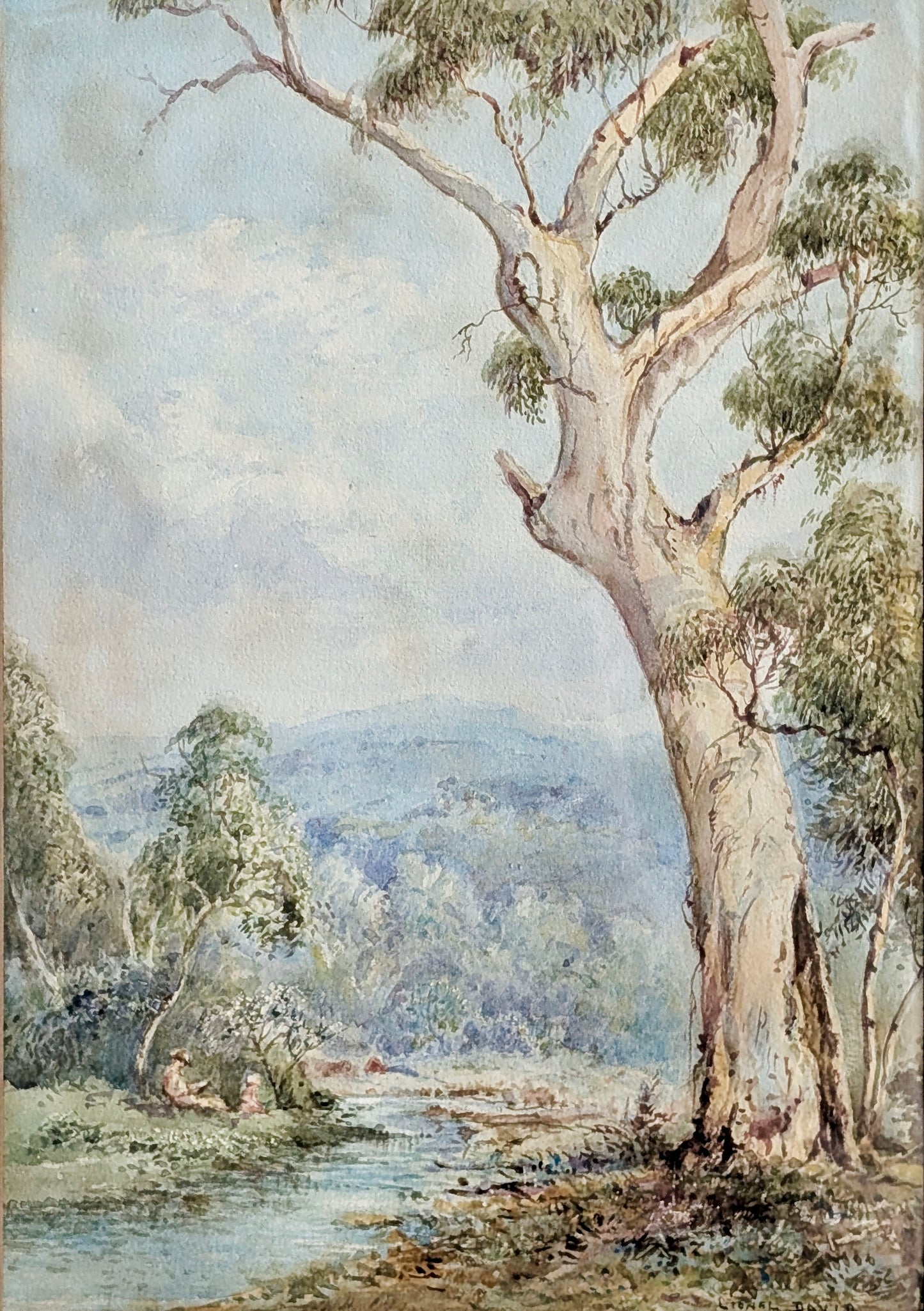 Lionel David 'Picnic Near Narrabeen NSW', Watercolour